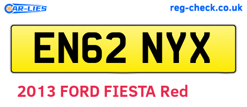 EN62NYX are the vehicle registration plates.