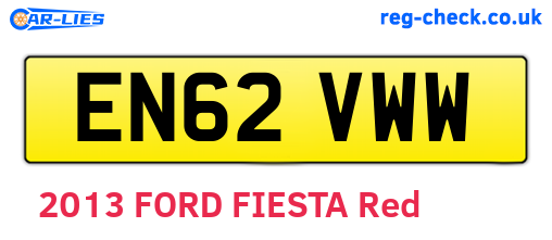 EN62VWW are the vehicle registration plates.