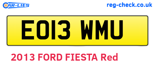 EO13WMU are the vehicle registration plates.