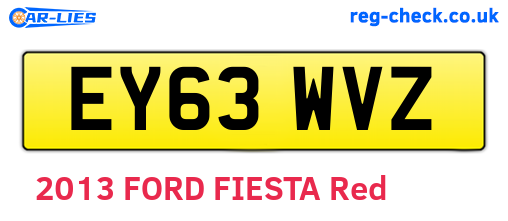 EY63WVZ are the vehicle registration plates.