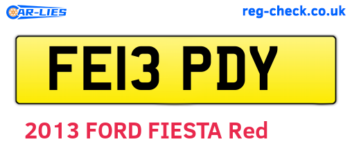 FE13PDY are the vehicle registration plates.