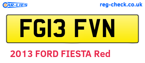 FG13FVN are the vehicle registration plates.