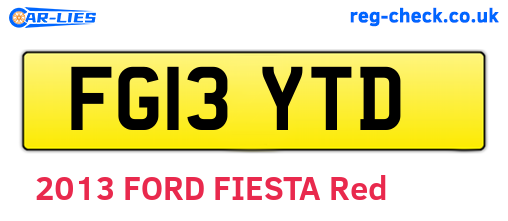 FG13YTD are the vehicle registration plates.