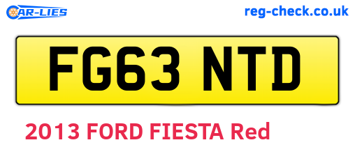 FG63NTD are the vehicle registration plates.