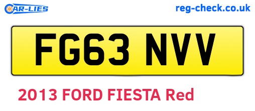 FG63NVV are the vehicle registration plates.