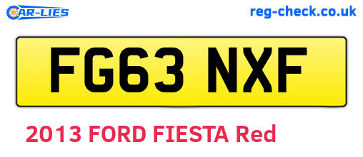 FG63NXF are the vehicle registration plates.