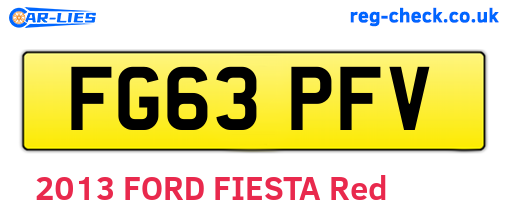 FG63PFV are the vehicle registration plates.