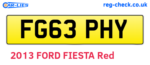 FG63PHY are the vehicle registration plates.