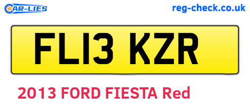FL13KZR are the vehicle registration plates.