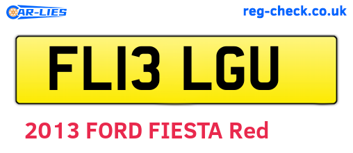 FL13LGU are the vehicle registration plates.