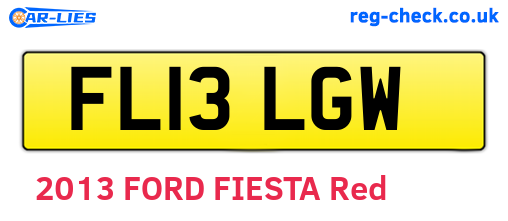 FL13LGW are the vehicle registration plates.