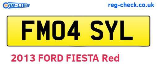 FM04SYL are the vehicle registration plates.