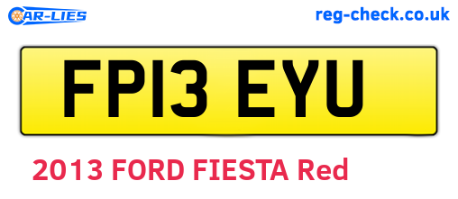 FP13EYU are the vehicle registration plates.