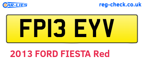 FP13EYV are the vehicle registration plates.