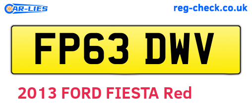 FP63DWV are the vehicle registration plates.