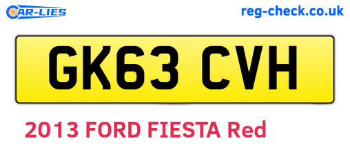 GK63CVH are the vehicle registration plates.