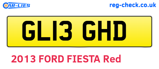 GL13GHD are the vehicle registration plates.