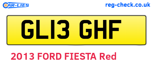 GL13GHF are the vehicle registration plates.