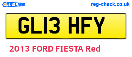 GL13HFY are the vehicle registration plates.