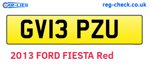 GV13PZU are the vehicle registration plates.