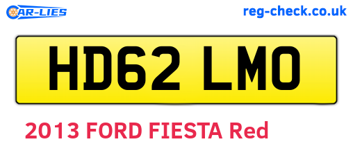 HD62LMO are the vehicle registration plates.