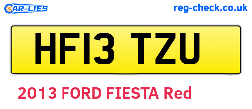 HF13TZU are the vehicle registration plates.