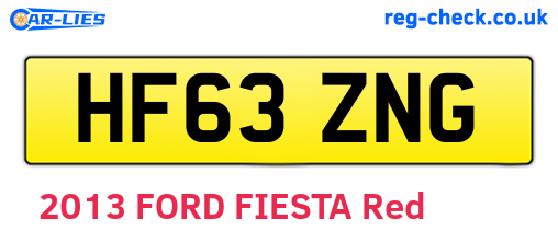 HF63ZNG are the vehicle registration plates.