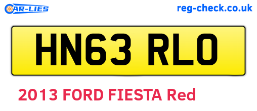 HN63RLO are the vehicle registration plates.