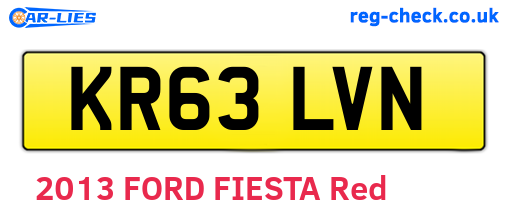 KR63LVN are the vehicle registration plates.