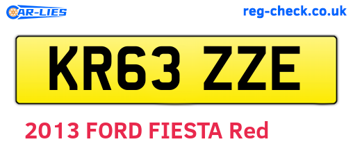 KR63ZZE are the vehicle registration plates.