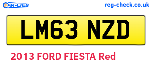 LM63NZD are the vehicle registration plates.