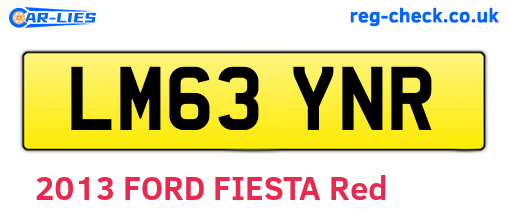 LM63YNR are the vehicle registration plates.