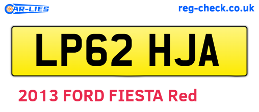 LP62HJA are the vehicle registration plates.