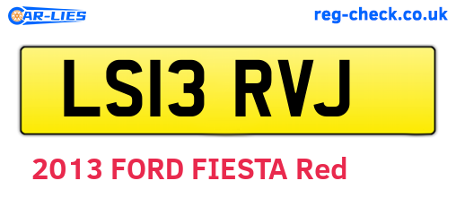 LS13RVJ are the vehicle registration plates.
