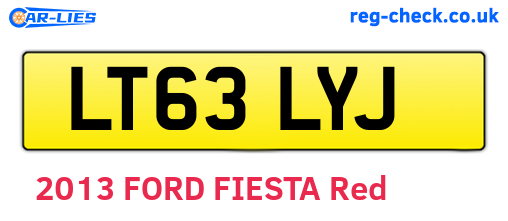 LT63LYJ are the vehicle registration plates.