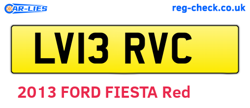 LV13RVC are the vehicle registration plates.
