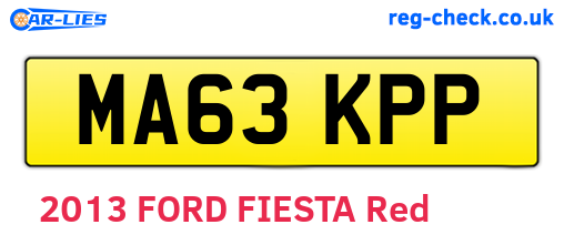MA63KPP are the vehicle registration plates.