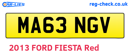 MA63NGV are the vehicle registration plates.