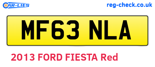 MF63NLA are the vehicle registration plates.