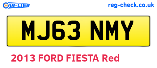 MJ63NMY are the vehicle registration plates.