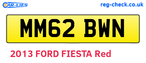 MM62BWN are the vehicle registration plates.