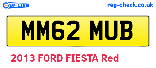 MM62MUB are the vehicle registration plates.
