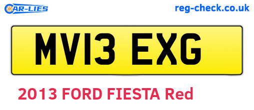 MV13EXG are the vehicle registration plates.