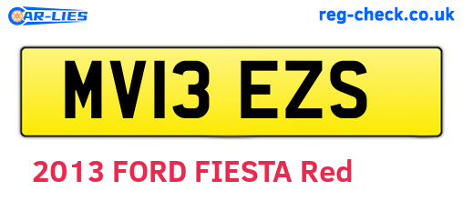 MV13EZS are the vehicle registration plates.