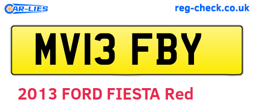 MV13FBY are the vehicle registration plates.