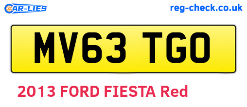 MV63TGO are the vehicle registration plates.