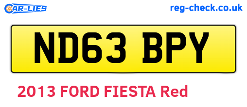 ND63BPY are the vehicle registration plates.