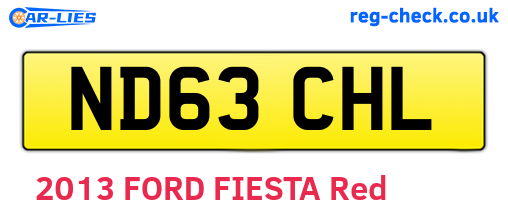 ND63CHL are the vehicle registration plates.