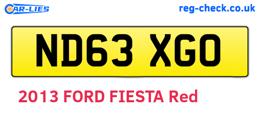 ND63XGO are the vehicle registration plates.