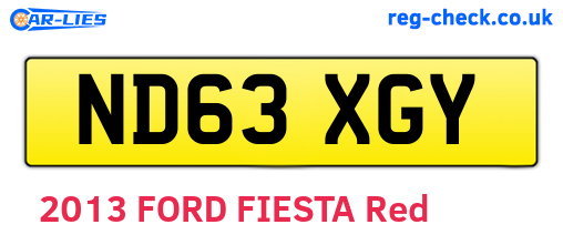 ND63XGY are the vehicle registration plates.